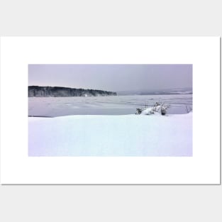 Great White North - A Very Cold Day on a Northern Canadian Lake Posters and Art